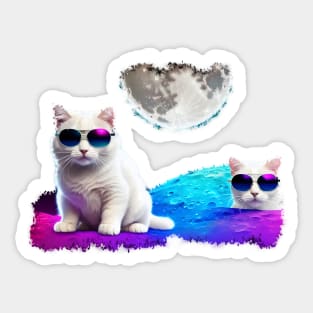 Cosmic Cats in Space Sticker